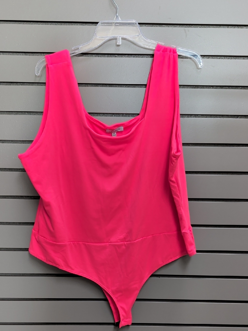 White Birch Hot Pink Sleeveless Bodysuit 3X